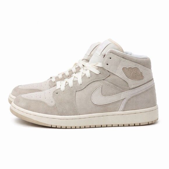 Nike Air Jordan 1 Mid SE Craft Shoes Pale Ivory FQ3224-100 Men's Size 9.5
